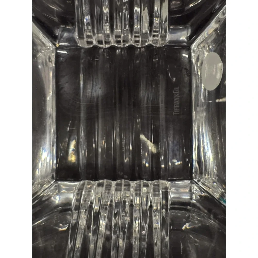 Tiffany & Co. small square crystal bowl / candy dish